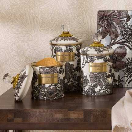 Sterling English Garden Enamel Canisters