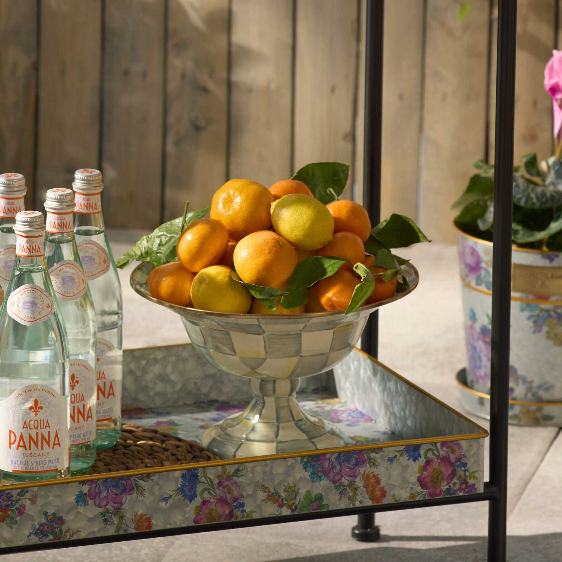 Sterling Check Large Compote by MacKenzie-Childs