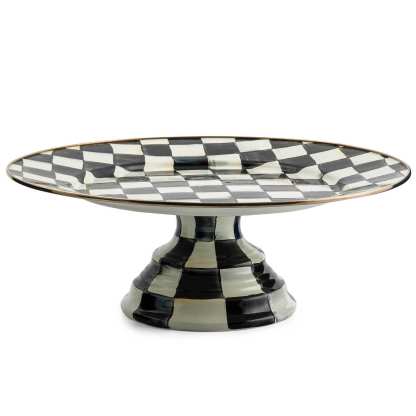Courtly Check Pedestal Platter - Large