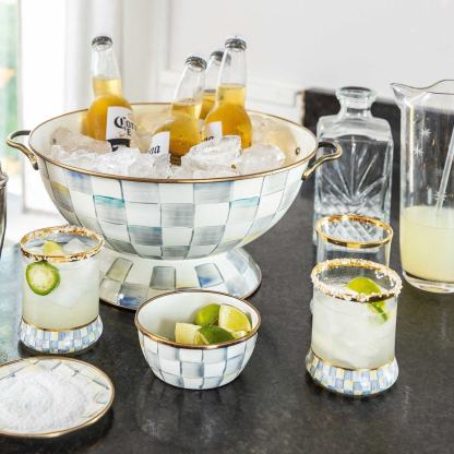 Sterling Check Pinch Bowl