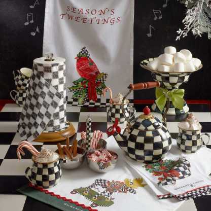 MacKenzie-Childs Courtly Check Whistling Tea Kettle