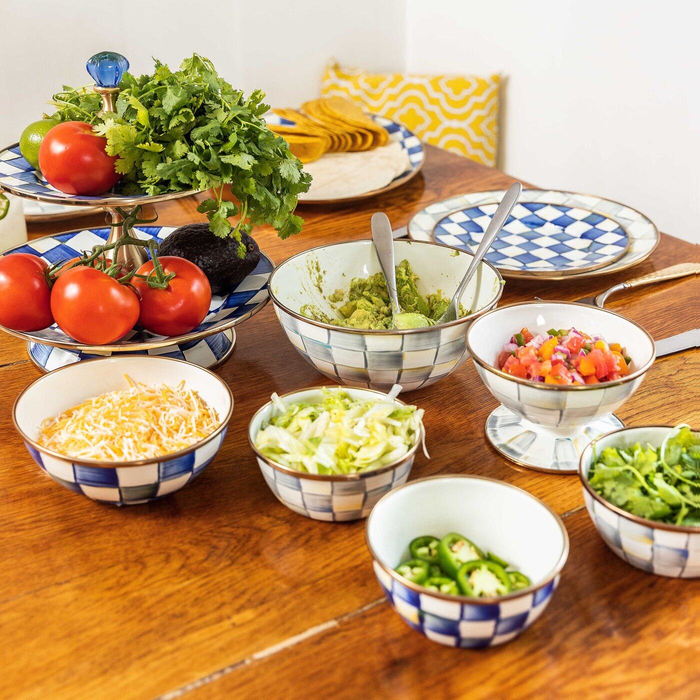 Sterling Check Pinch Bowl