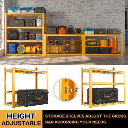 2PCS 4400 LBS Meta,4 Tiers Heavy Duty Storage Shelves