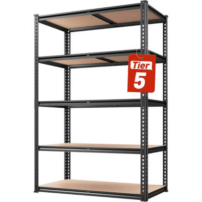 35.5“W Garage Shelf, 5-Tier Adjustable, 2000LBS Steel Shelving Racks