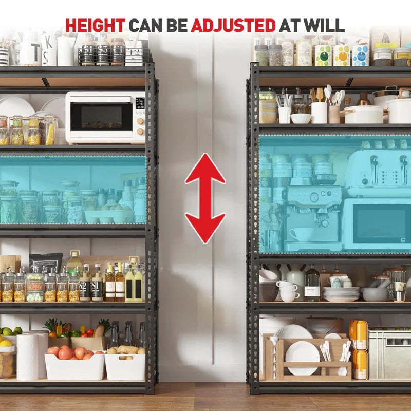 35.5“W Garage Shelf, 5-Tier Adjustable, 2000LBS Steel Shelving Racks