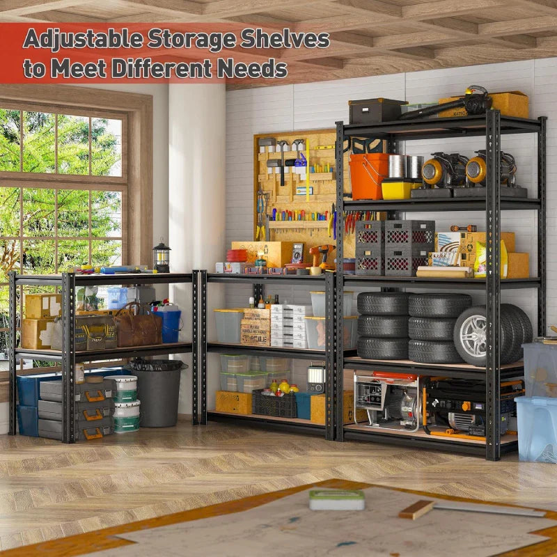 35.5“W Garage Shelf, 5-Tier Adjustable, 2000LBS Steel Shelving Racks