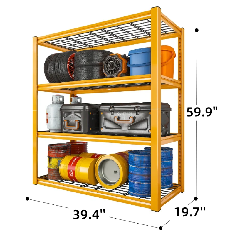 2PCS 4400 LBS Meta,4 Tiers Heavy Duty Storage Shelves