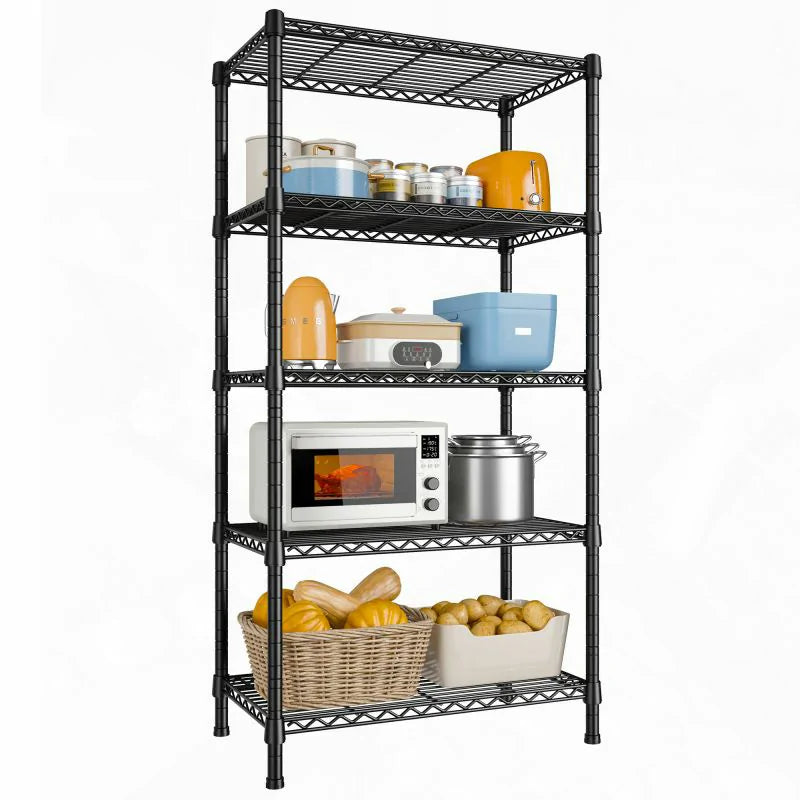 24"W Wire Shelving Units,5-Tier Adjusatble, 850lbs Metal Wire Shelf