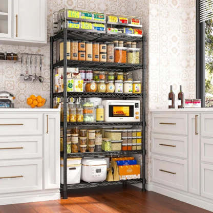 21.5"W Metal Wire Rack, 6-Tier Adjusatble, 1000lbs Wire Shelving Units