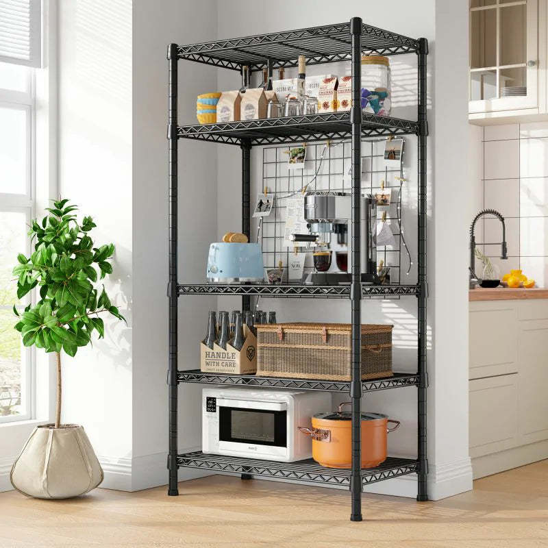 24"W Wire Shelving Units,5-Tier Adjusatble, 850lbs Metal Wire Shelf