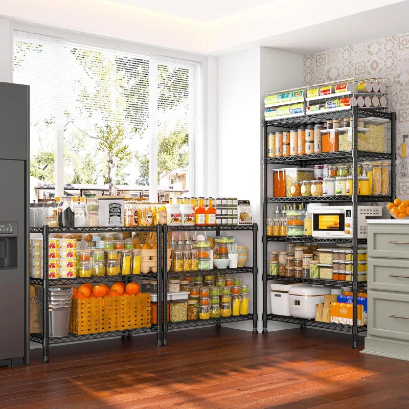 21.5"W Metal Wire Rack, 6-Tier Adjusatble, 1000lbs Wire Shelving Units