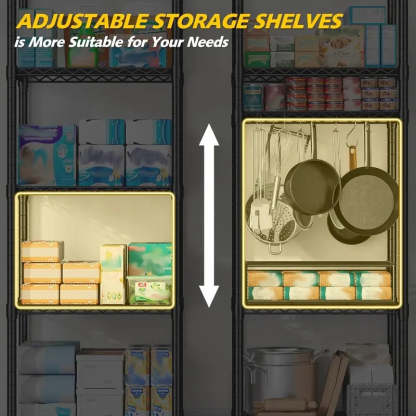 12''W Wire Shelving Units, Set of 2 Metal Shelf, Narrow Metal Shelf