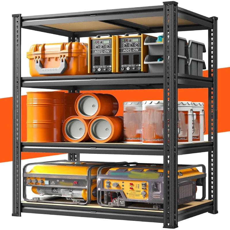 4-Tier Metal Shelving, Storage Shelves Load 1800LBS for Garage