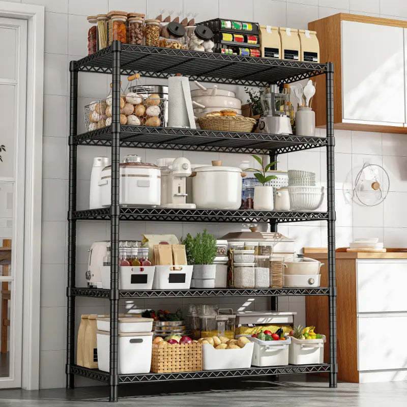 REIBII 35.6"W Wire Shelving Units, 5-Tier Adjusatble, 1510lbs Metal Wire Rack for Kitchen Pantry