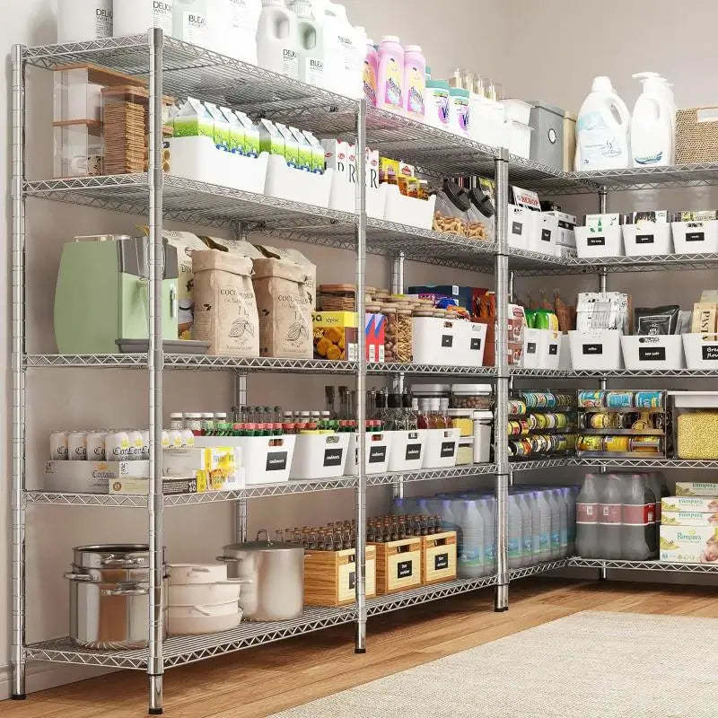 58" W Storage Shelves Wire Shelving Unit 1400LB Metal Shelves