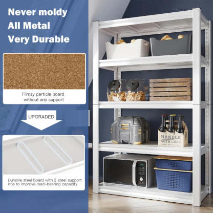 72"H Metal Storage Rack 2000LBS Adjustable Shelving