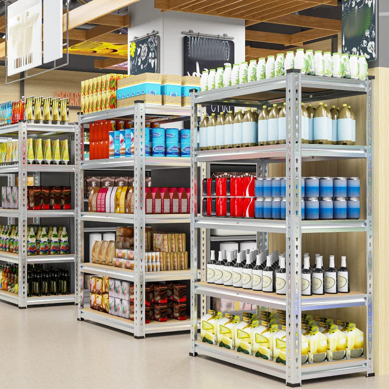 35.5"W Garage Shelving, 5-Tier Adjustable Metal Shelves, Storage Rack