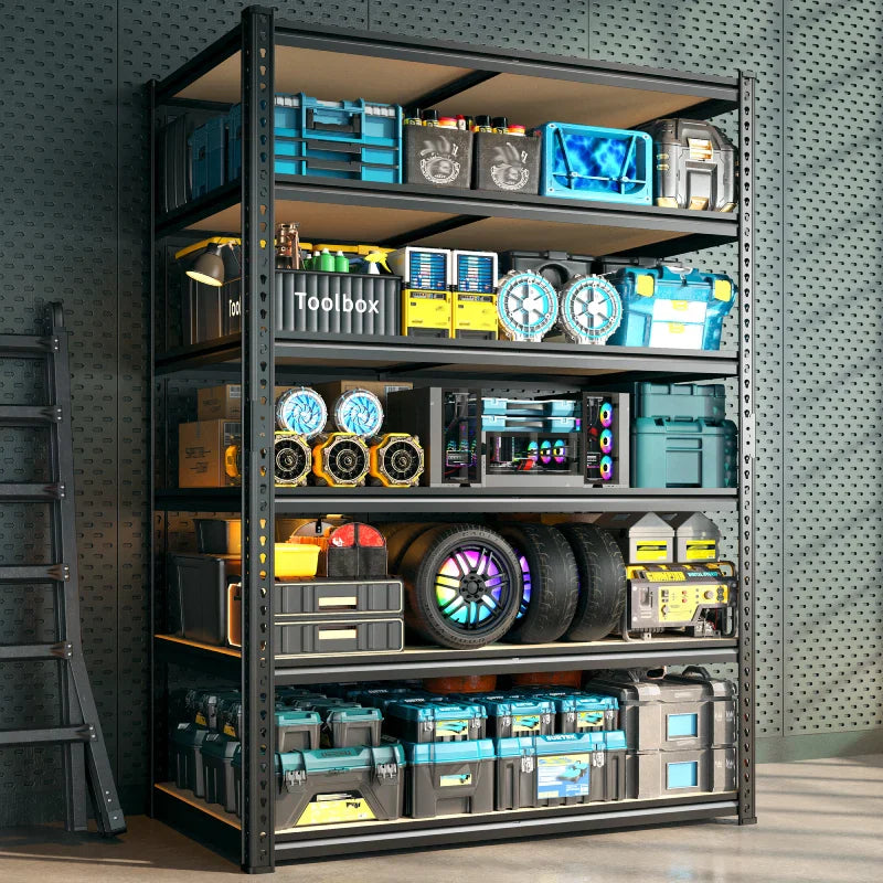 40”W Storage Shelves, Heavy Duty Garage Shelving Load 2,500lbs