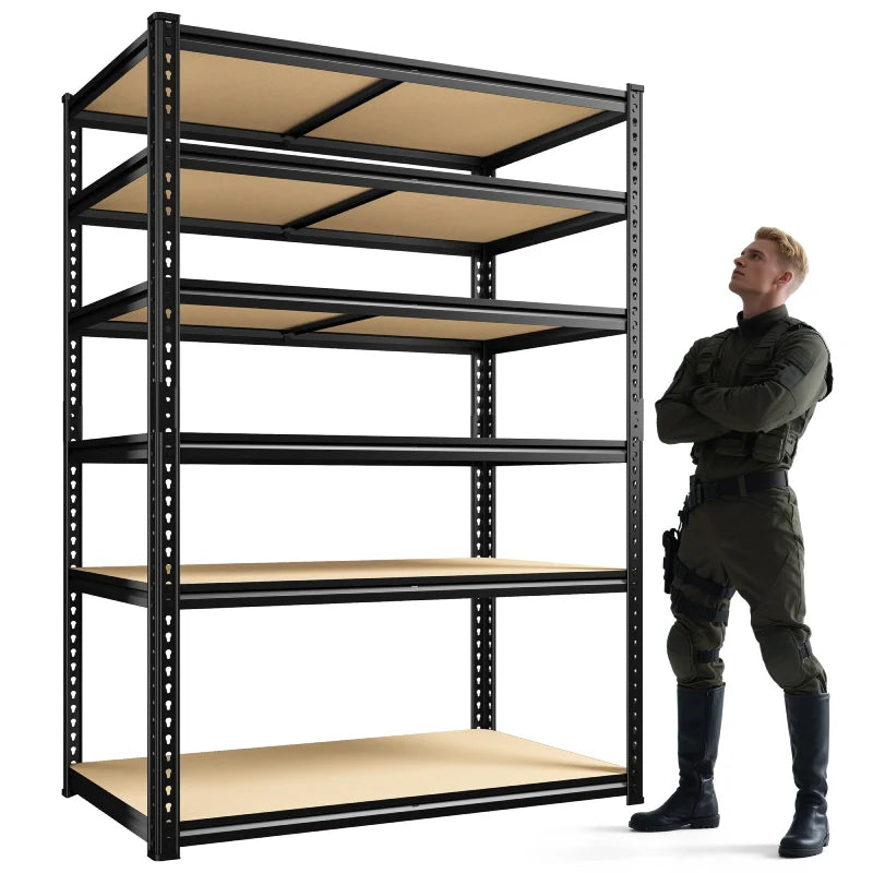 40”W Storage Shelves, Heavy Duty Garage Shelving Load 2,500lbs