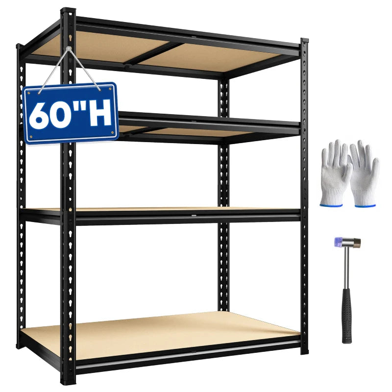 40”W Storage Shelves, Heavy Duty Garage Shelving Load 2,500lbs