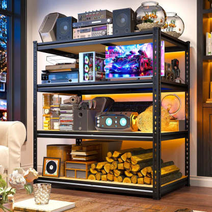 40”W Storage Shelves, Heavy Duty Garage Shelving Load 2,500lbs