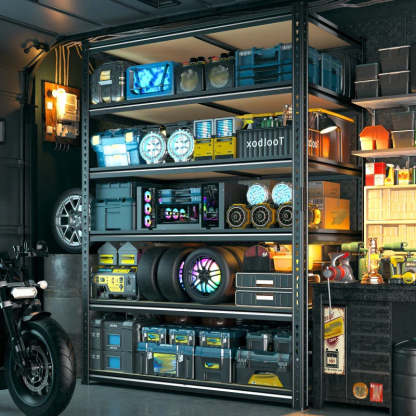 40”W Storage Shelves, Heavy Duty Garage Shelving Load 2,500lbs