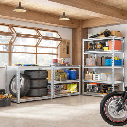 35.5"W Garage Shelving, 5-Tier Adjustable Metal Shelves, Storage Rack