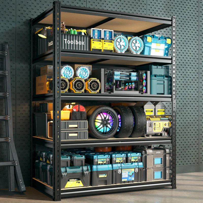 40”W Storage Shelves, Heavy Duty Garage Shelving Load 2,500lbs