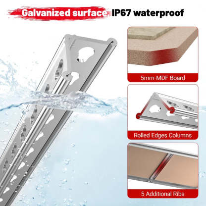 35.5"W Garage Shelving, 5-Tier Adjustable Metal Shelves, Storage Rack