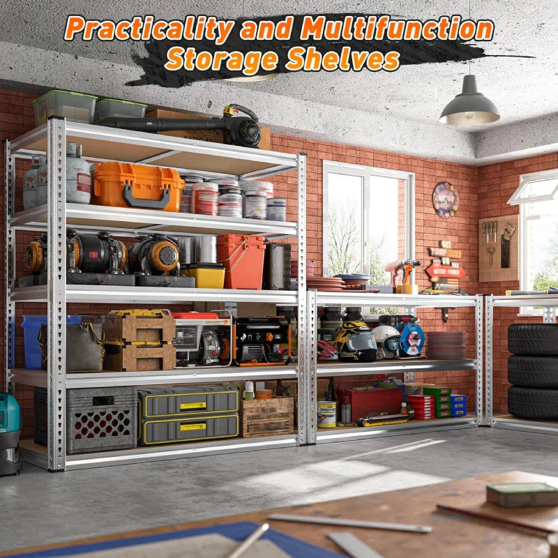 Industrial Shleving Units, 2500lbs Heavy Duty Garage Shelves