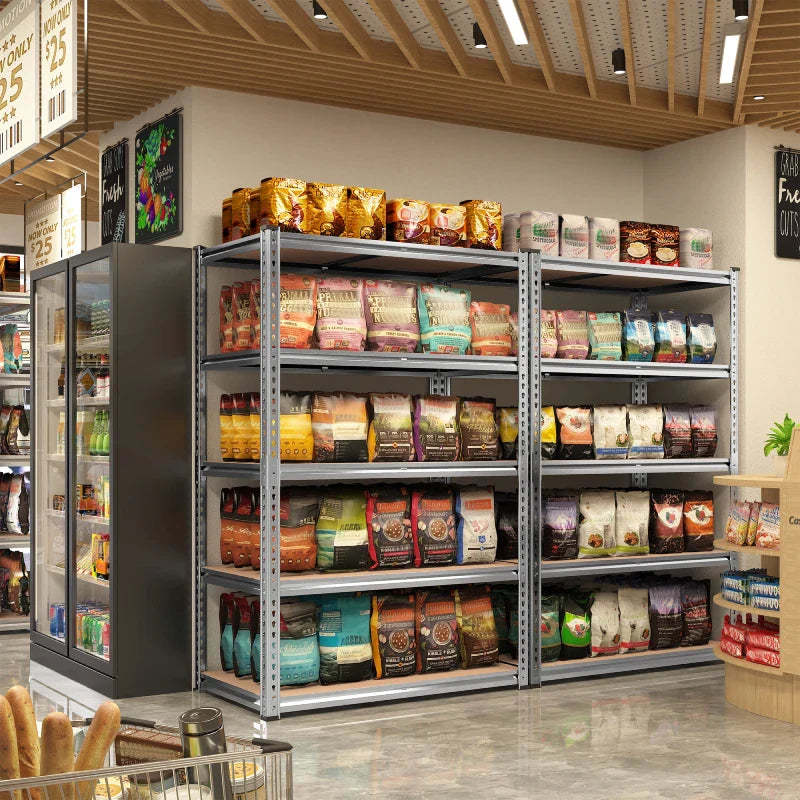 35.5"W Garage Shelving, 5-Tier Adjustable Metal Shelves, Storage Rack