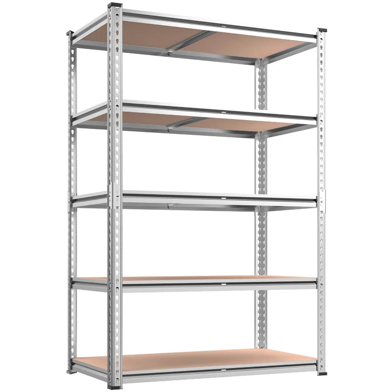 35.5"W Garage Shelving, 5-Tier Adjustable Metal Shelves, Storage Rack