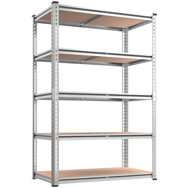 35.5"W Garage Shelving, 5-Tier Adjustable Metal Shelves, Storage Rack