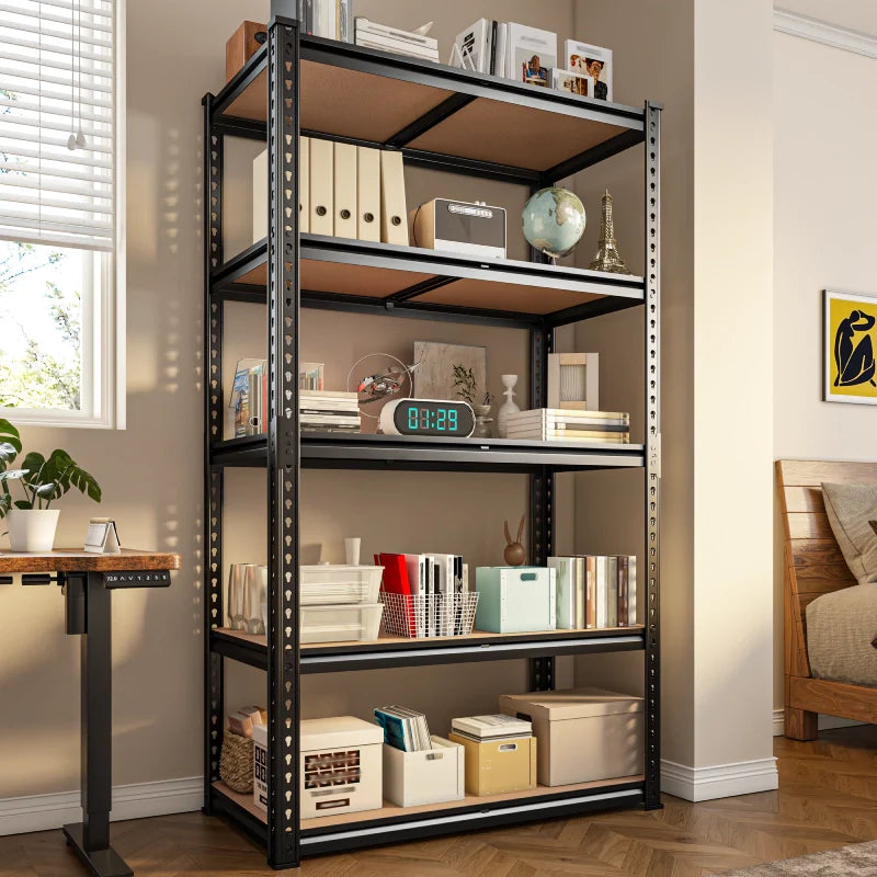 35.5“W Garage Shelf, 5-Tier Adjustable, 2000LBS Steel Shelving Racks