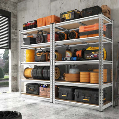35.5"W Garage Shelving, 5-Tier Adjustable Metal Shelves, Storage Rack