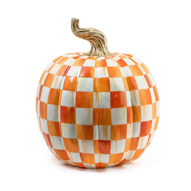 🎉Limited Time Promotion💝Buy 2 Get 2 FREE✨MacKenzie- Childs Medium Stripe and Large Check Pumpkins