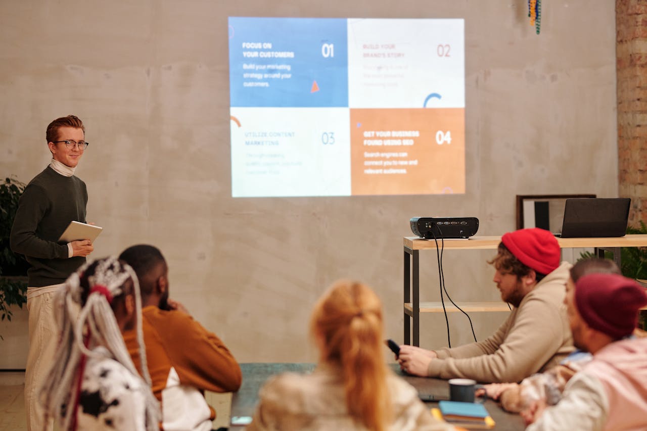 Use projectors to conduct courses