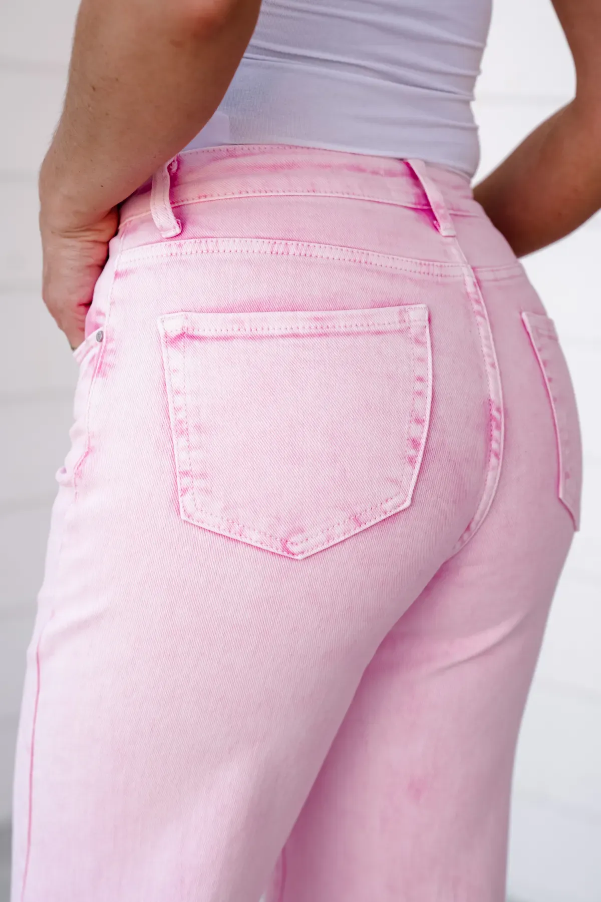 Judy High Rise Tummy Control Wide Leg Jeans 