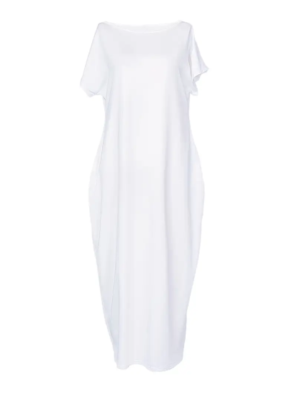 Women's Solid Color Batwing Sleeve Lounge Dress