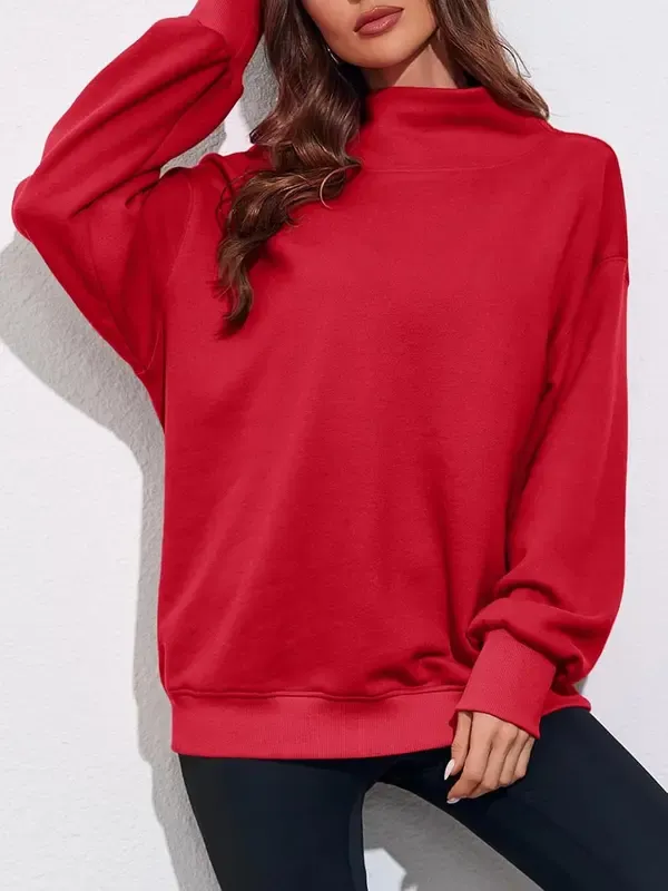 🔥Last day of limited-time offer⏰Women's Oversized Turtleneck Sweatshirt Long Sleeve Pullover Casual Tops