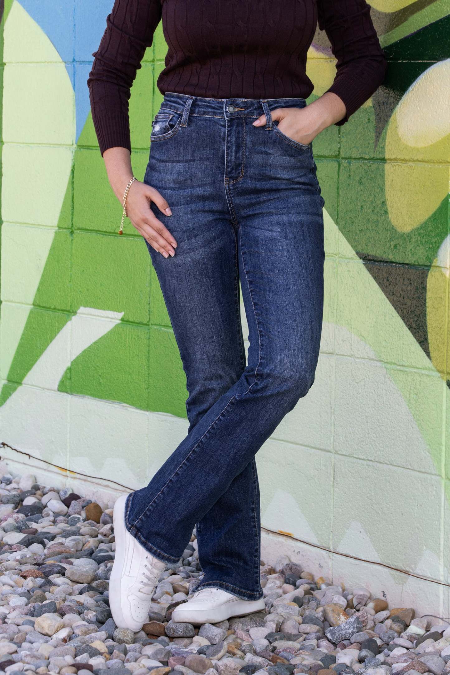 Judy *Three Length* One For You, Me, And Her High-Rise Slim Fit Bootcut Denim