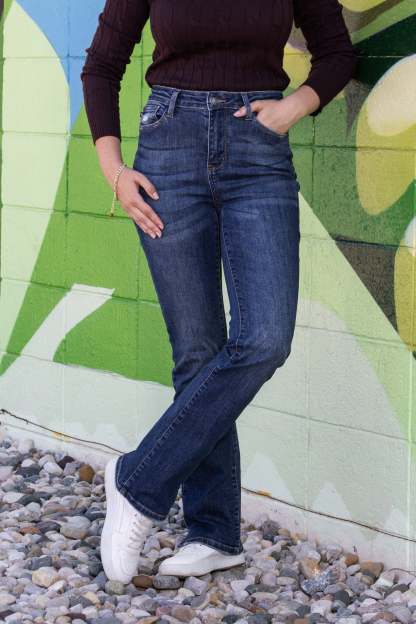Judy *Three Length* One For You, Me, And Her High-Rise Slim Fit Bootcut Denim