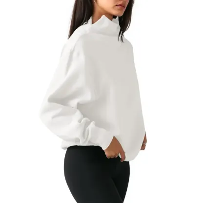 🔥Last day of limited-time offer⏰Women's Oversized Turtleneck Sweatshirt Long Sleeve Pullover Casual Tops