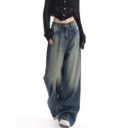 New American Retro Washed Jeans For Women