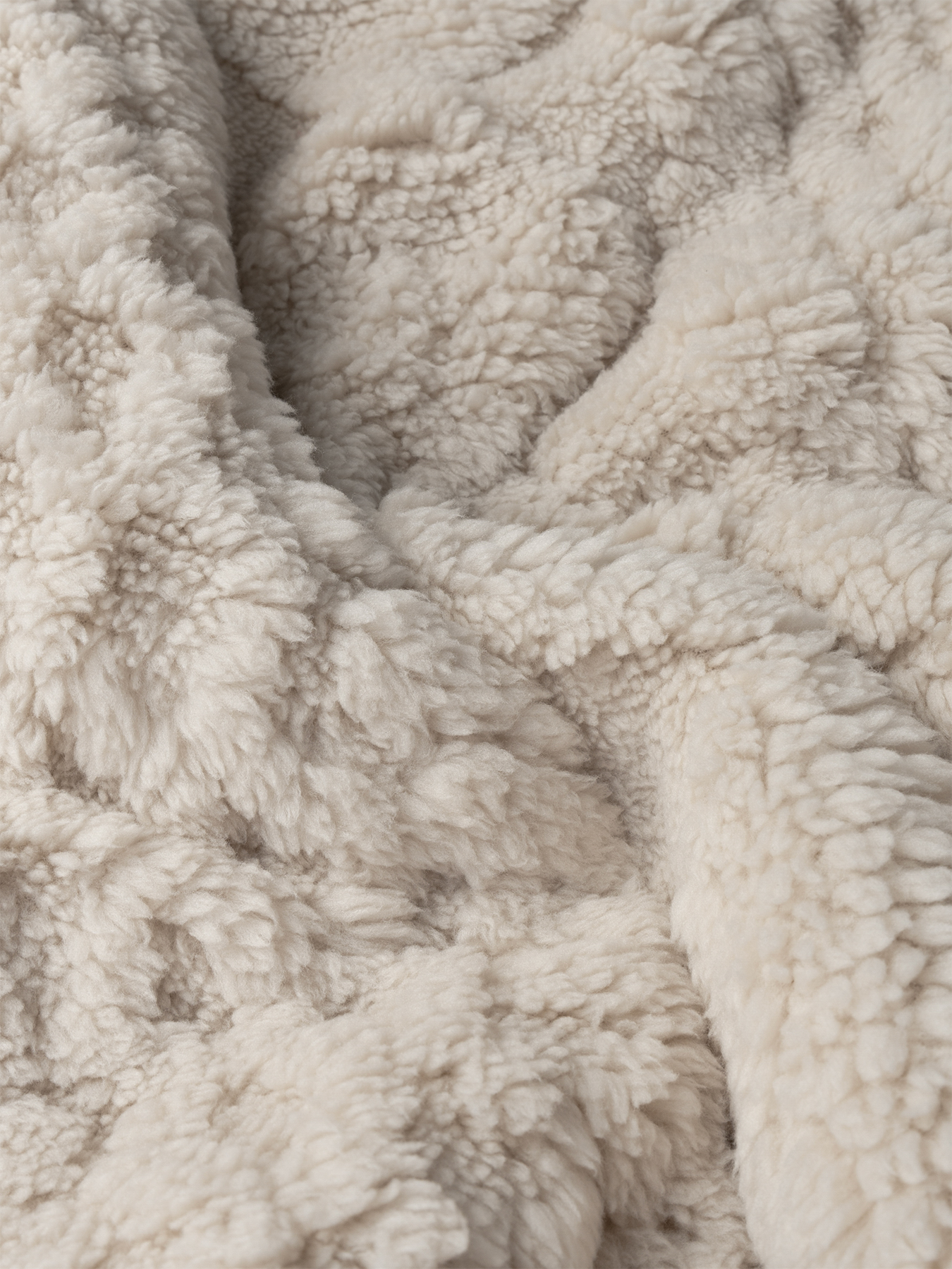 Vestido frontal sin mangas con botones de sherpa beige para mujer-Aegean-sea