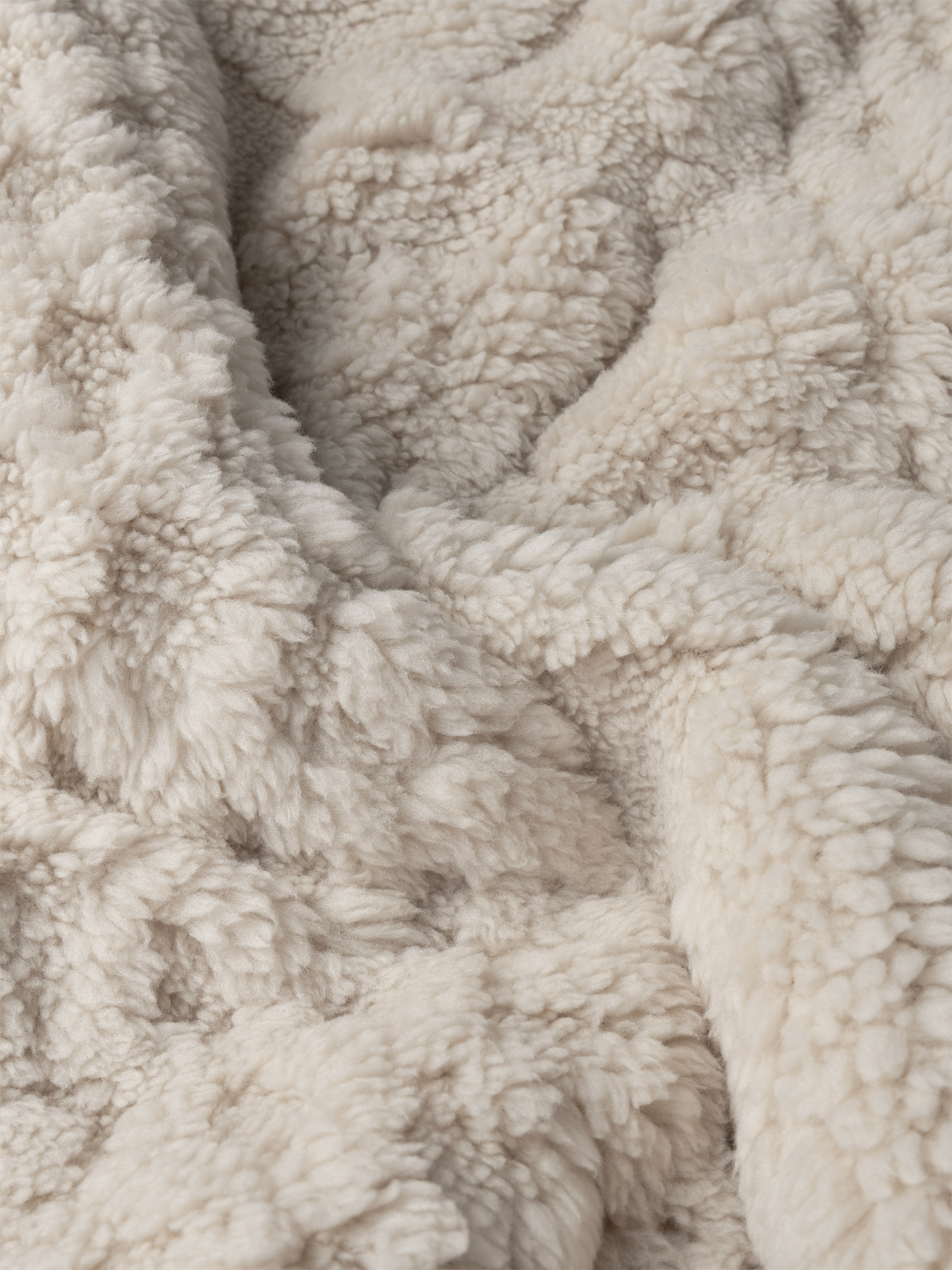 Vestido frontal sin mangas con botones de sherpa beige para mujer-Aegean-sea