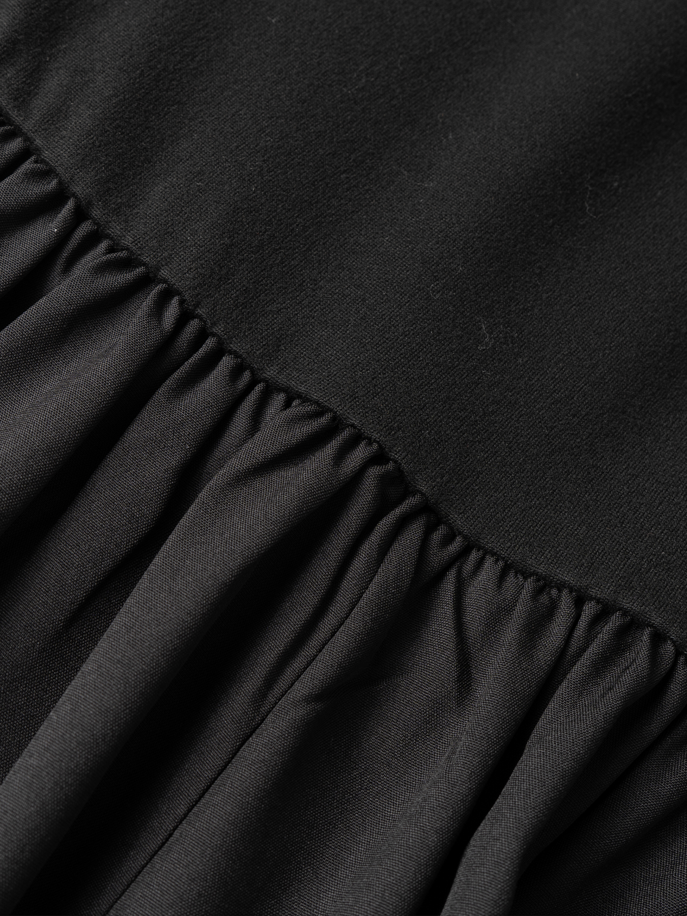 Woman's Black Off-the-Shoulder Long-Sleeve Maxi Dress with Full Skirt-Aegean-sea