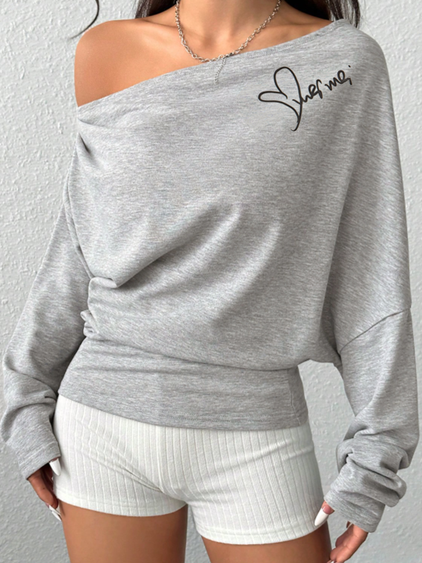 Y2K Off-Shoulder Long Sleeve Top-Aegean-sea