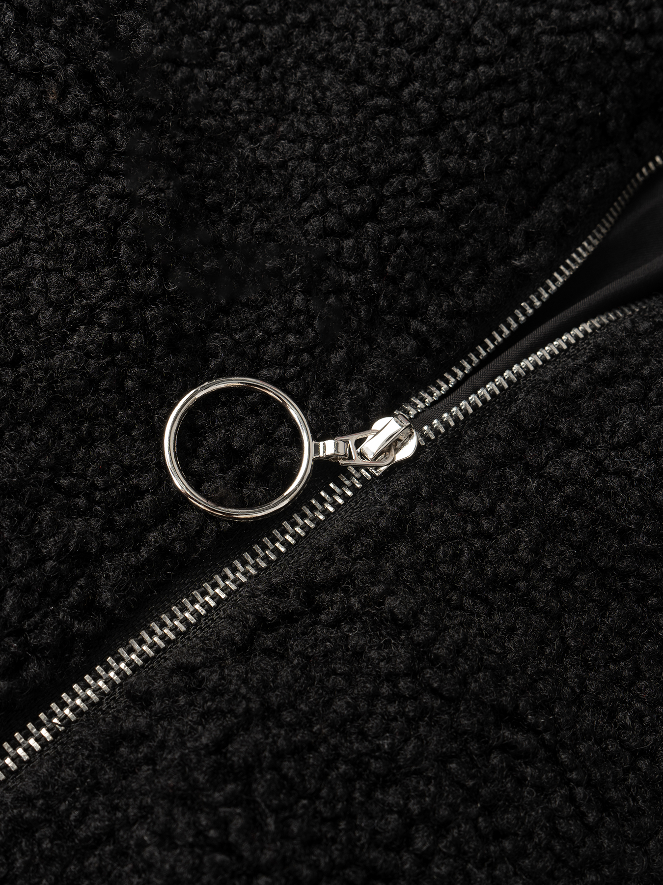 Fleece Lined Black Zip-Up Vest-Aegean-sea