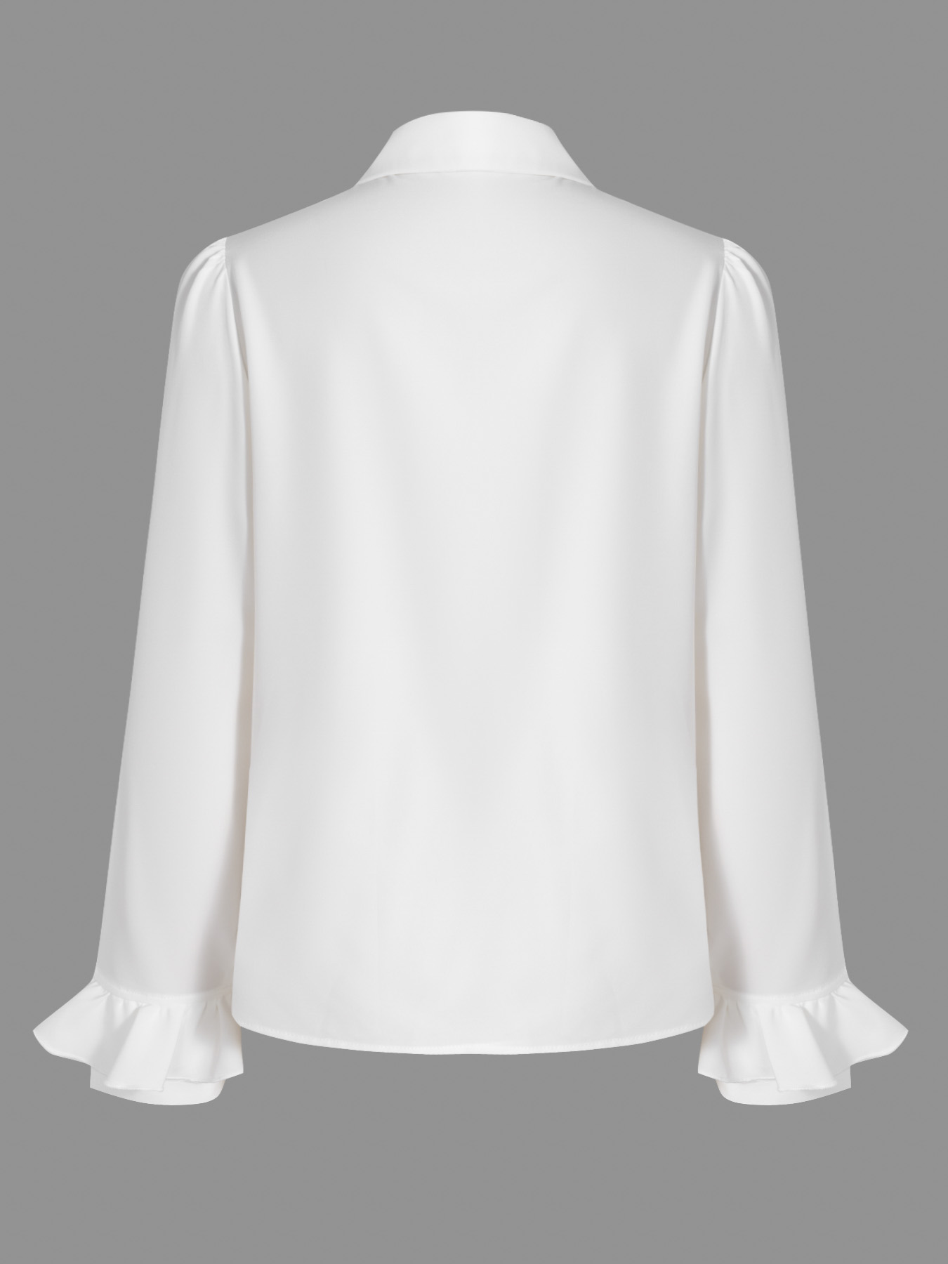 Woman's European Court-Inspired Autumn Ruffled Blouse-Aegean-sea